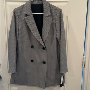 VETTA The Reversible Oversized Blazer Medium Houndstooth/ Black NWT medium